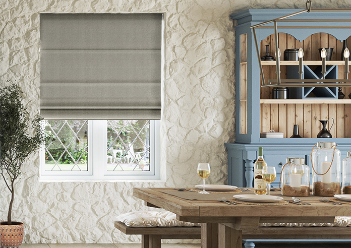 Soft Chevron, Brown - Twist&Fit Roman Blind - Image 3